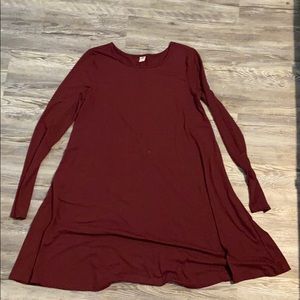 Burgundy dress